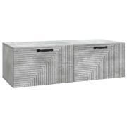 vidaXL Väggmonterad TV-bänk Betonggrå 98 x 41 x 30 cm Konstruerat trä
