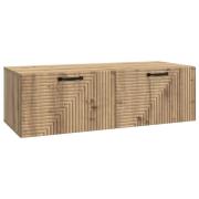 vidaXL Väggmonterad TV-bänk Artisan-ek 98 x 41 x 30 cm Konstruerat trä