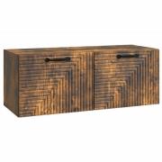 vidaXL Väggmonterad TV-bänk Rökt ek 78,5 x 31 x 30 cm Konstruerat trä