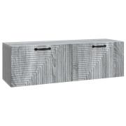 vidaXL Väggmonterad TV-bänk Väggmonterad Grå sonoma-ek 98 x 31 x 30 cm