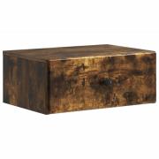 vidaXL Väggmonterat Sängbord Rökt ek 49 x 34,5 x 20 cm Konstruerat trä