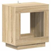 vidaXL Sidobord Sonoma-ek 60 x 40 x 65 cm Konstruerat trä