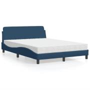 vidaXL Bed with Mattress "Dover" Blue 120x200 cm Fabric