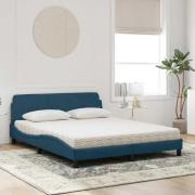 vidaXL Bed with Mattress "Dover" Blue 160x200 cm Velvet