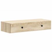 vidaXL Väggmonterad sidobord Sonoma-ek 87,5 x 34,5 x 17 cm