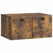 vidaXL Väggmonterad TV-bänk 59,5 x 41 x 30 cm Rökt ek Konstruerat trä