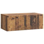 vidaXL Väggmonterad TV-bänk Väggmonterad Gammalt trä 78,5 x 41 x 30 cm