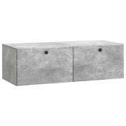 vidaXL Väggmonterad TV-bänk Betonggrå 98 x 41 x 30 cm Konstruerat trä