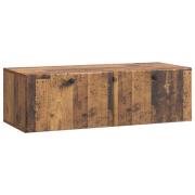 vidaXL Väggmonterad TV-bänk 98 x 41 x 30 cm Gammalt trä
