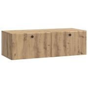 vidaXL Väggmonterad TV-bänk Artisan-ek 98 x 41 x 30 cm Konstruerat trä