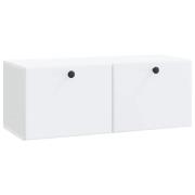 vidaXL Väggmonterad TV-bänk 78,5 x 31 x 30 cm Vit Konstruerat trä