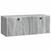 vidaXL Väggmonterad TV-bänk Grå sonoma-ek 78,5 x 31 x 30 cm