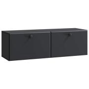 vidaXL Väggmonterad TV-bänk 98 x 31 x 30 cm Svart Konstruerat trä
