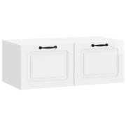 vidaXL Väggmonterad TV-bänk Vit högglans 78,5 x 41 x 30 cm