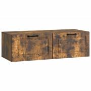 vidaXL Väggmonterad TV-bänk Rökt ek 98 x 41 x 30 cm Konstruerat trä