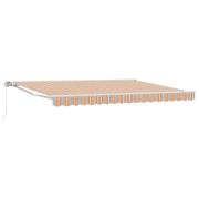 vidaXL Manuell Utdragbar Markis Orange, Grå, Blå, Vit 4,5 × 3,5 m