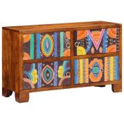 vidaXL Skoskåp med lagring Brun 90 x 35 x 55 cm Massivt Akaciaträ