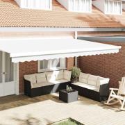 vidaXL Markiskappa Ersättning Vit 480 x 20 cm Polyester