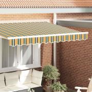 vidaXL Markiskappa Ersättning Grön och gul 2,5 m Polyester