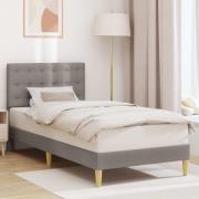 vidaXL Sängram med huvudgavel Taupe 80 x 200 cm Tyg