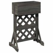 vidaXL Vertikalt trädgårdsställ Grå 48 x 30 x 70,5 cm Massivt Furu