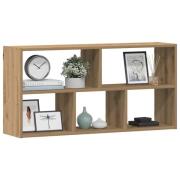 vidaXL Vägghylla ek 100x25x50 cm konstruerat trä