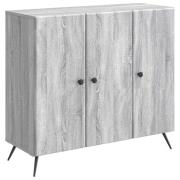 vidaXL Sideboard Grå sonoma-ek 89 x 34,5 x 80 cm Konstruerat trä