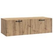 vidaXL Väggmonterad TV-bänk Artisan-ek 98 x 41 x 30 cm Konstruerat trä