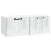 vidaXL Väggmonterad TV-bänk Vit 78,5 x 31 x 30 cm Konstruerat trä