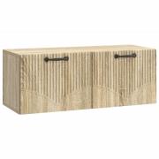 vidaXL Väggmonterad TV-bänk Väggmonterad Sonoma-ek 78,5 x 31 x 30 cm