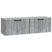vidaXL Väggmonterad TV-bänk Väggmonterad Grå sonoma-ek 98 x 31 x 30 cm