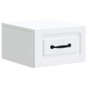 vidaXL Väggmonterat Sängbord Vit 34,5 x 33 x 20 cm Konstruerat trä