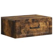 vidaXL Väggmonterat Sängbord Rökt ek 49 x 34,5 x 20 cm Konstruerat trä