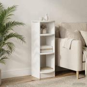 vidaXL Sidokabinett Högblank Vit 40 x 40 x 100 cm Konstruerat trä