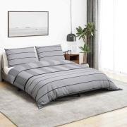 vidaXL Bäddset grå 240x220 cm bomull