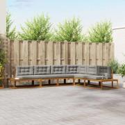 vidaXL Utomhussoffset Naturlig och Ljus Grå