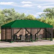 vidaXL Paviljong med väggar 6 x 3 m Grön Polyester och Stål 190