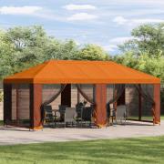 vidaXL Trädgårdsgazebo 6 x 3 m Orange Polyester och Stål 190