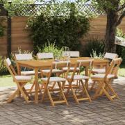 vidaXL Utemöbler Bistro Stolar 8 pcs Gräddvit 40 x 53 x 80 cm