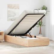 vidaXL Ottoman Sängram Naturfärg 90 x 200 cm Massivt furu