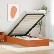vidaXL Bäddsoffa med förvaring VaxBrun 90 x 190 cm Massivt furu