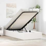 vidaXL Bäddsoffa med förvaring Vit 90 x 200 cm Massivt furu