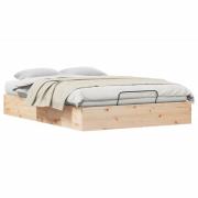 vidaXL Bäddsoffa med förvaring Naturfärg 140 x 200 cm Massivt furu