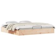 vidaXL Bäddsoffa med förvaring Naturfärg 200 x 200 cm Massivt furu