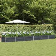 vidaXL Planteringskärl Antracit 600 x 80 x 45 cm Stål