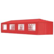 vidaXL Partytält 1200 x 300 x 255 cm Röd PE och stål