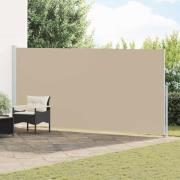vidaXL Utfällbar sidomarkis Beige 300 x 220 cm Polyester