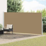 vidaXL Utfällbar sidomarkis Taupe 300 x 220 cm Polyester