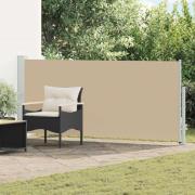vidaXL Utfällbar sidomarkis Beige 500 x 117 cm Polyester