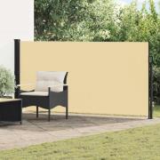 vidaXL Utfällbar sidomarkis Sand 600 x 140 cm Polyester